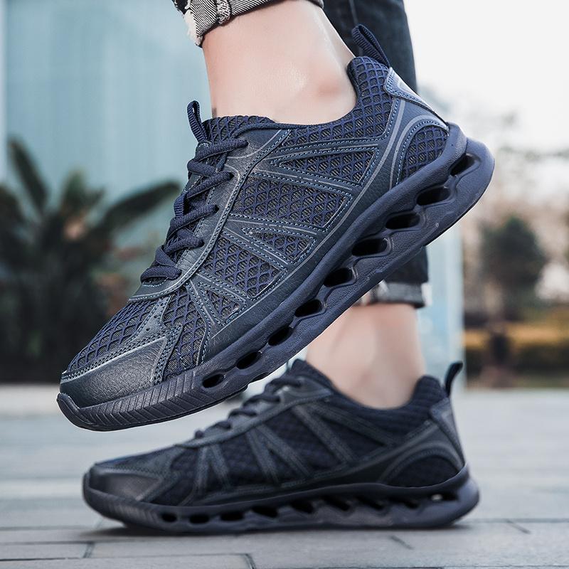 Mesh Breathable Men Grey Sneakers Big Size 46 Fashion Casual Sneaker Man Lightweight City Outdoor Walking Shoes Men Sports Shoes