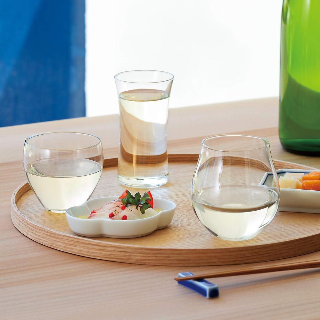 ADERIA Craft Sake Glass Hanayaka Design Award Dishwasher Safe 230ml Japanese Sake Glass Made in Japan Perfect for Cold Gift L6698 - (Good Winner) - -