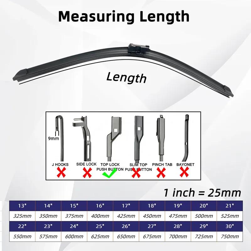 For Citroen C3 C4 Grand Picasso MK2 General Multifunctional Double Rubber Strip Front Windshield Wiper Car Wiper Wholesale