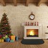 Feuerfeste Kaminmatte Feuerstellenmatte Halbrund Feuerfester Kaminschutzteppich Rutschfester Bereichsteppich Beständige Unterlage für Außen Innen Küche