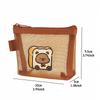 Mini Capybara Mesh Pencil Storage Bag Portable Transparent Pouch for Pens Erasers Cartoon Design Simple Pocket Organizer
