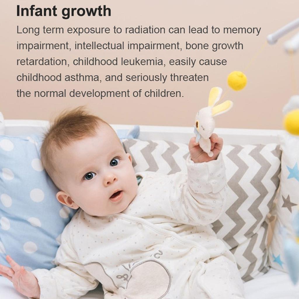 Handheld Portable Electromagnetic Radiation Detector Household Laboratory Hospital Multi-function Temperature Humidity Tester Digital Color Display Ra