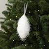 White Christmas Tree Ornament Plush Texture Christmas Hanging Ornament Plush Christmas Ornament