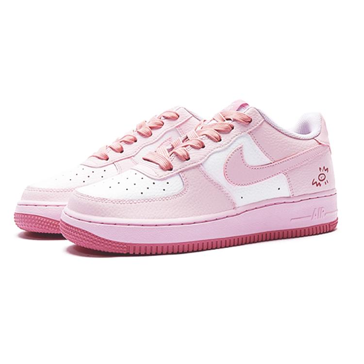 Nike Air Force 1 Skateboard Shoes Women's Low top White/Pink CT3839-107(Team15-)