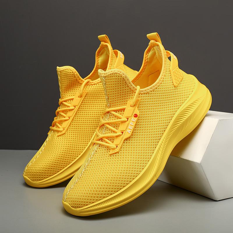 

Ультралегкие повседневные спортивные туфли Fish Scale Mesh, дышащие мужские мягкие кроссовки, высокоэластичная трикотажная обувь The Four Seasons 40 зелёный