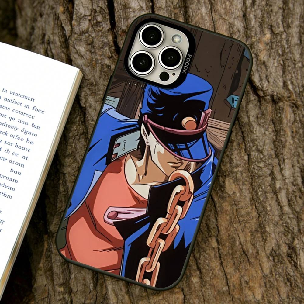 JoJo's Bizarre Adventure Handyhülle Für iPhone 17,16,15,14,13,12,11 Plus,Pro Max,XS,Bunte Silber Schwarz Hülle