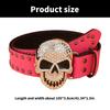 Rhinestones Skull Buckle Belt for Women Men with Rivet Studded Hiphop Belt for Jeans Popular Rockers Waist Accessories