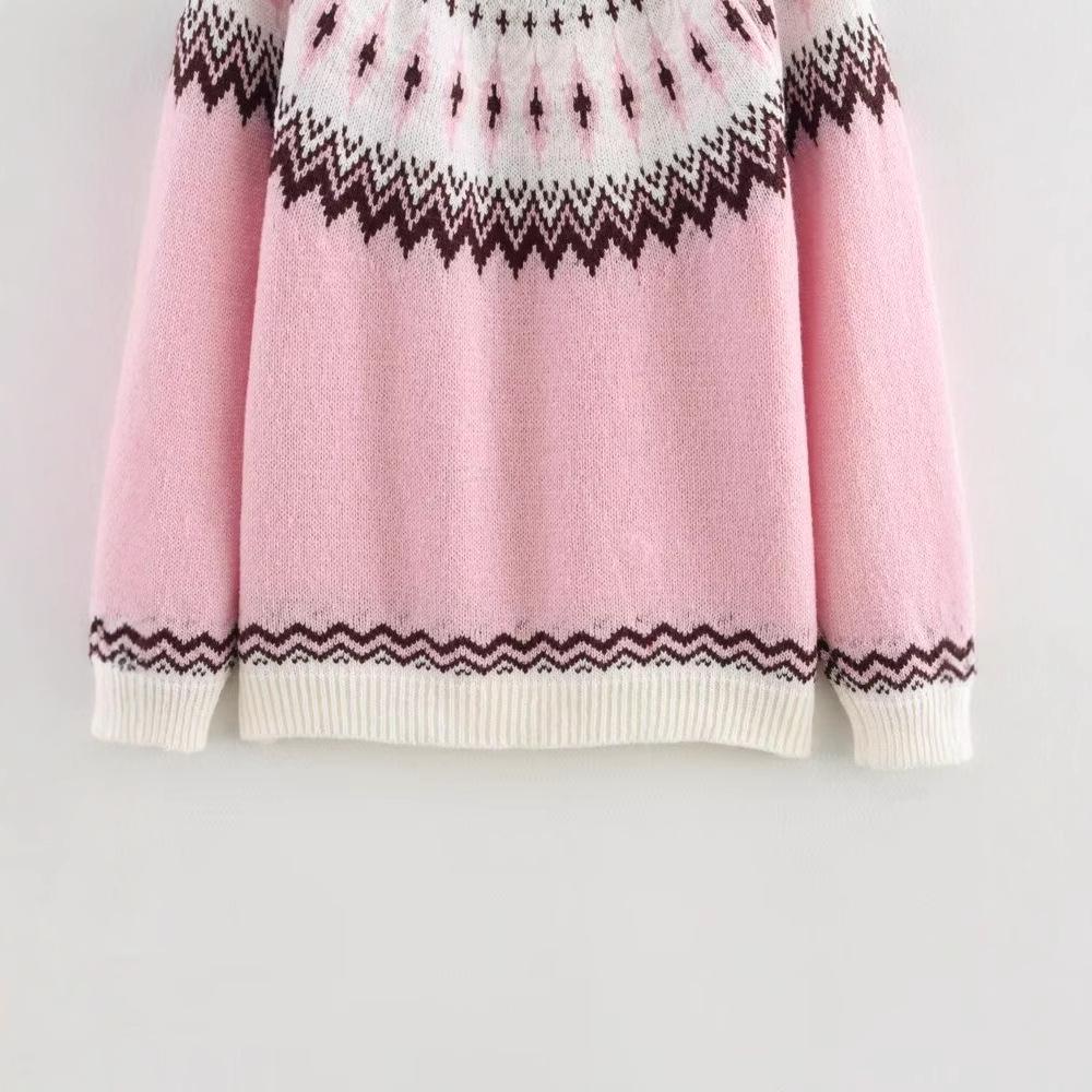 2024 Winter Women's Fashion: European and American Simple Sweet Thick Knit Pullover Sweater