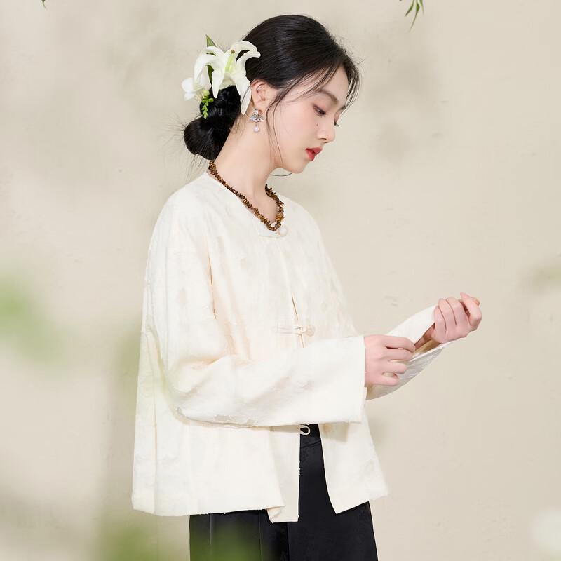 Sancai New Chinese Style Jacquard Cardigan