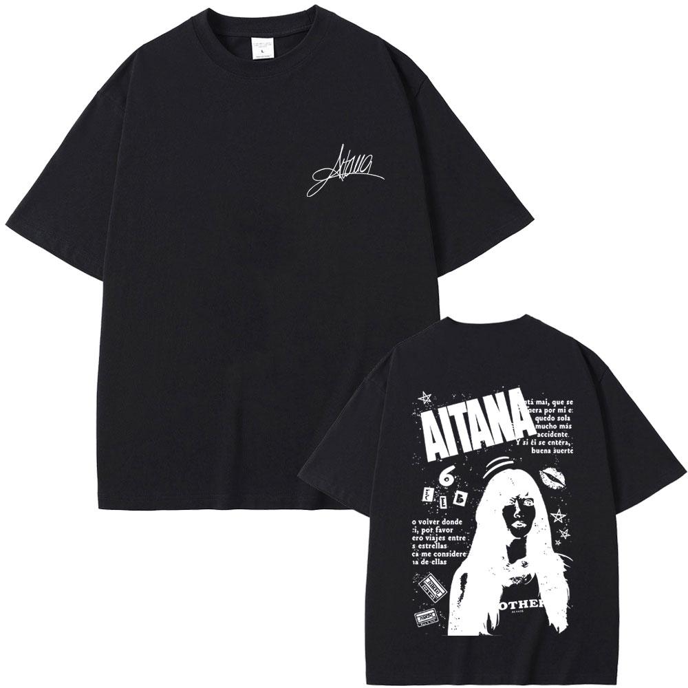 

Singer Aitana Face Graphic T Shirt Fans Gift CUARTO AZUL World Tour 2026 Merch Tshirt Unisex Women Fashion Casual Cotton Tshirts M