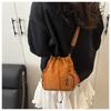 Waterproof Nylon Drawstring Bucket Bag for Women 2026 Trendy Minimalist Shoulder Crossbody Purse