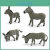 Realistic Pvc Donkey Model For Kids Learning And Collectible Animal Display