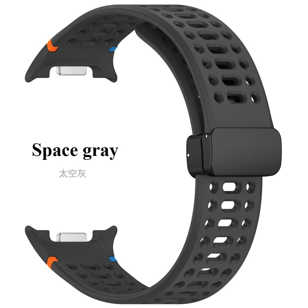 Magnetic Silicone Watch Buckle Strap for Samsung Galaxy Watch 8 Classic 46mm Band for Galaxy Watch 8 44mm 40mm Accessories