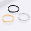 Minimalist Stainless Steel Heart Shape Ring for Women Men Gold and Silver Circlet Wedding Band Jewelry Accessories Gift