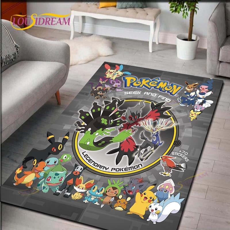 Pokemon Rug Cartoon Carpets Anime Carpet Living Room Tea Table Mats Bedroom Rug Washable Floor Mats Household Area Mat Gift