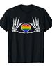 Unisex T-shirt Gothic Goth Skeleton Gay Pride LGBTQ Halloween Costume T-Shirt