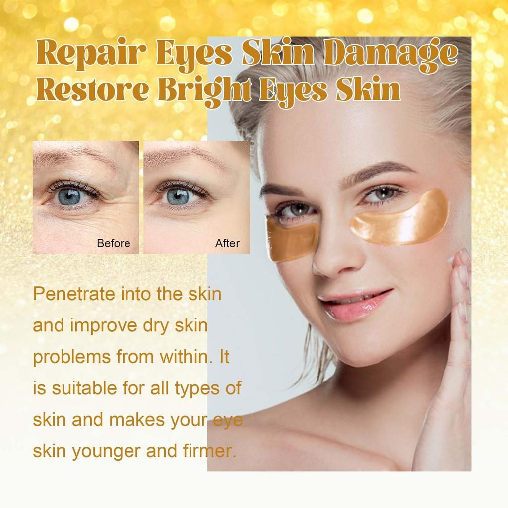 Eelhoe 24k Gold Eye Mask For Hydration And Brightening Of Eye Skin With 60 Pieces