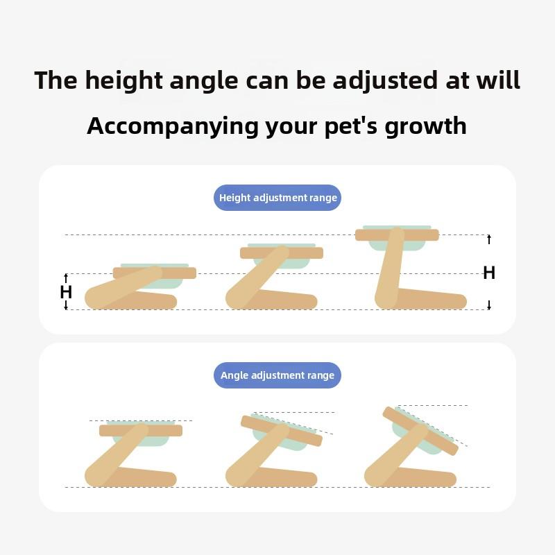 Elevated Cat Ceramic Bowls Tilted Raised Pet Bowl Adjustable Height Dog Food Bowls Feeding Bowl Dog Dish Feeder for Cats Pets