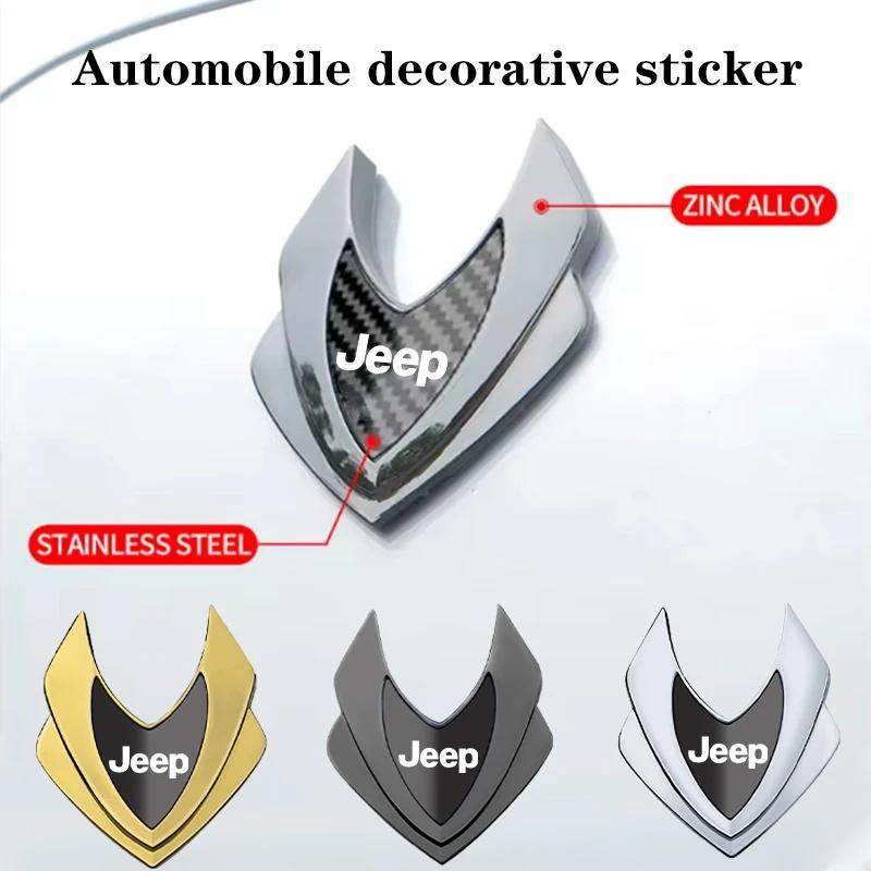3D Metal Car Emblem Sticker for Jeep Renegade Wrangler JK JL Grand Cherokee 3D Logo Badge Decal Auto Trunk Fender Accessories AJZ1