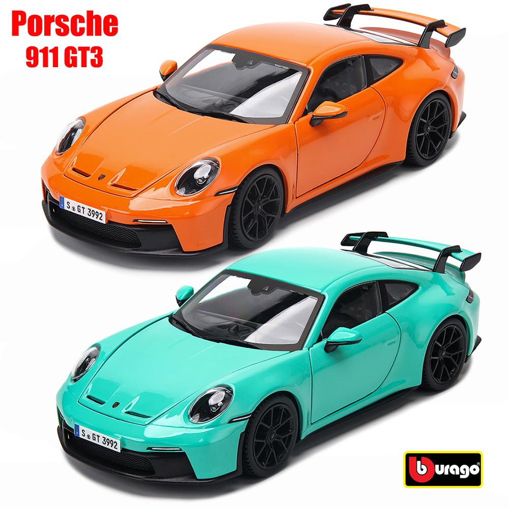 AKEZM1 Bburago 1:24 Porsche 911 GT3 Taycan Turbo S 718 Boxster simulation alloy car model crafts decoration collection toy tools gift