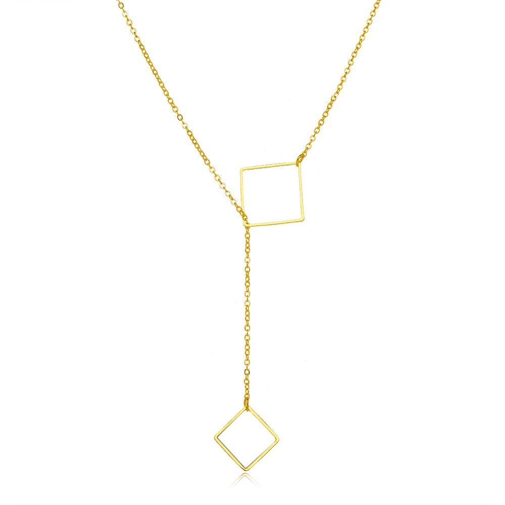 iF ME Fashion Butterfly Lock Heart Pendant Necklace Retro Multilayer Gold Silver Chain Choker for Women Accessories Jewelry