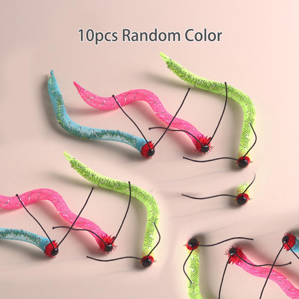 10 шт. Разноцветные Имитация Насекомых Пластиковые Игрушки для Кошек Интерактивные Игрушки для Питомцев Для Котенка