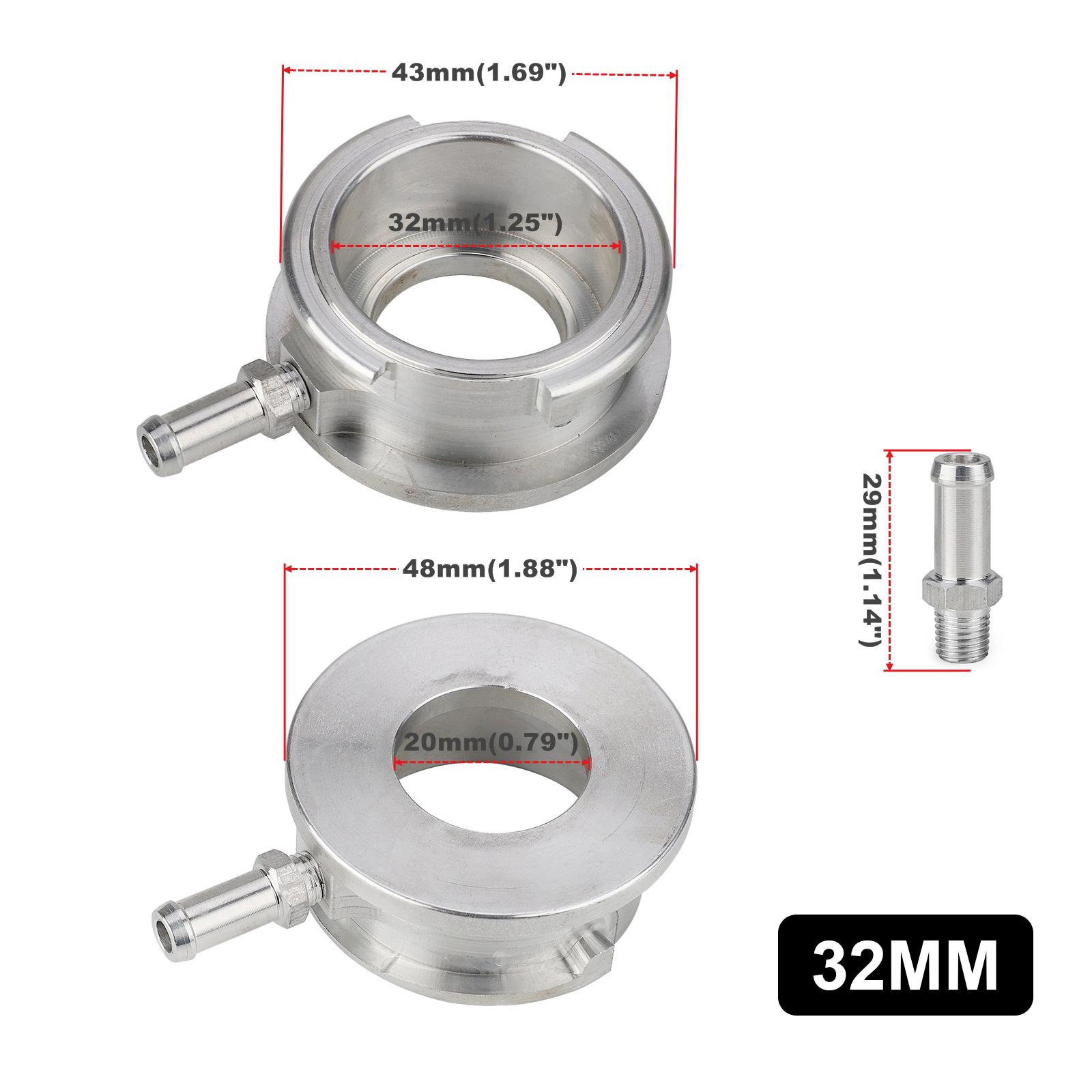 

New Car Silver Radiator Filler Neck 41mm or 32mm ID Billet Aluminium Weld-On Radiator Hose Connector Filler Neck Flange Adapter