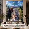 Custom Text Printed Tapestry Frieren Beyond Journey's End Pattern Large Wall Hanging Indoor Room Decor