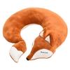 Cute Travel Pillow with Ear Cartoon Neck Pillow for Kids Memory Foam Animal Pillow U Shaped Cushion Plush for Airplane Train