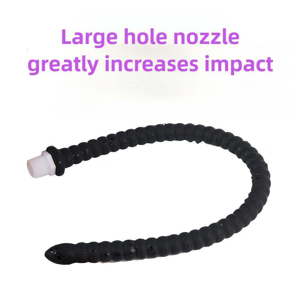 Long Anal Plug Washing Tube Douche Silicone Enema Deep Butt Plug Cleaning Anal Head/Shower /Cleane Nozzle Tip Faucet Attachment