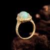 Natural oval 10*14mm opal Ring pendant necklace 925 sterling silver earrings fine jewelry set for women's Proposal Wedding gifts