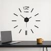 Battery Operated Wall Clock Sticker Frameless Wall Clock Decor DIY Clock Kit  Office Decoration