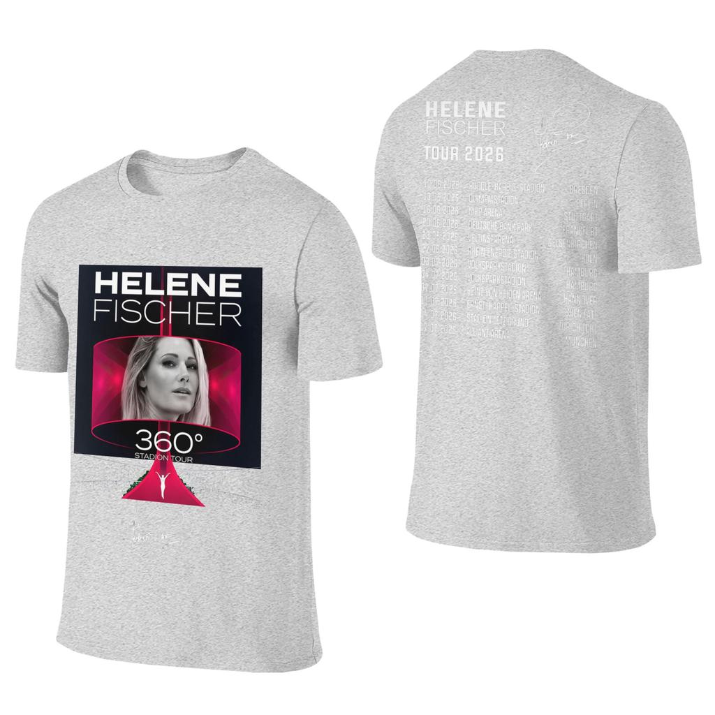 Men Women's Helene Fischer 360° Stadium Tour 2026 Graphic T Shirt Merchandise Funny Pure Cotton T Shirt Tee Clothing Classic