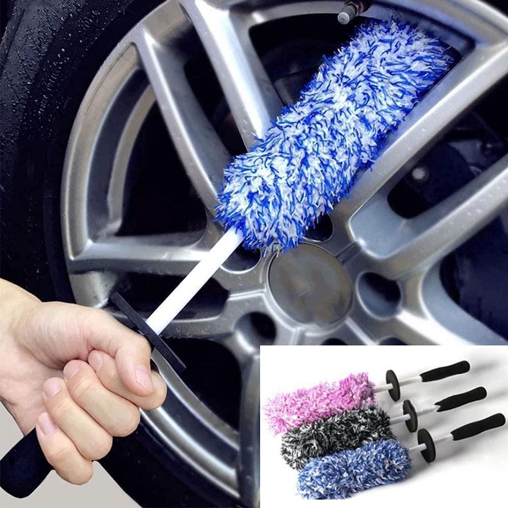 YuraYura Car Wash Brush for 42cm Soft Wheel Tire Cleaning Wheel Cleaning Cleans Tires and Cleans Gap Can Also Be Used for Cleaning Motorcycles and