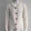 Men's Solid Color Button-Up Long Sleeve Knitted Sweater