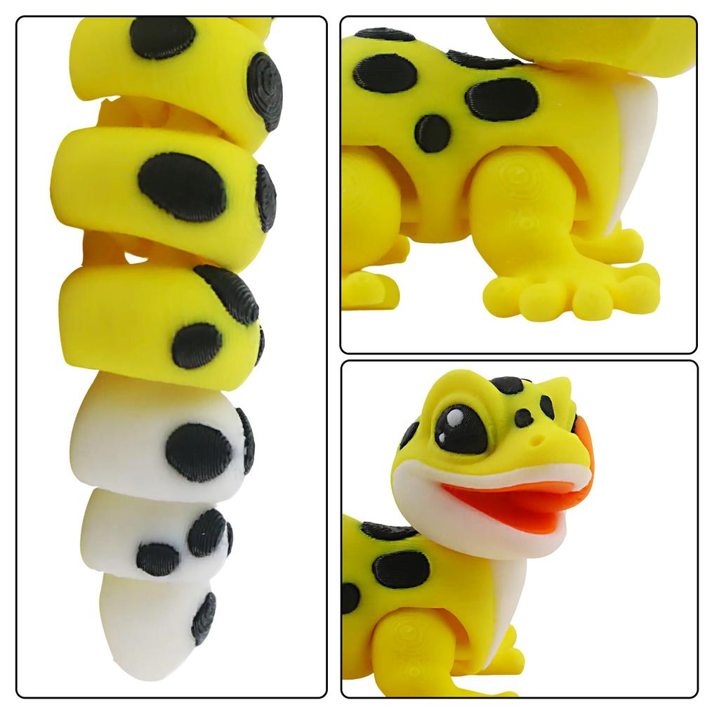 3D Printed Eye Licking Lizard, Simulation Animal Model Creative Toy, Desktop Decoration Gift Toy