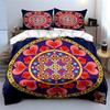 Colorful Mandala Three-Piece Design  Kid'S And Adults' Bedroom Decor, Exquisite Three-Piece Bedding Set Gift