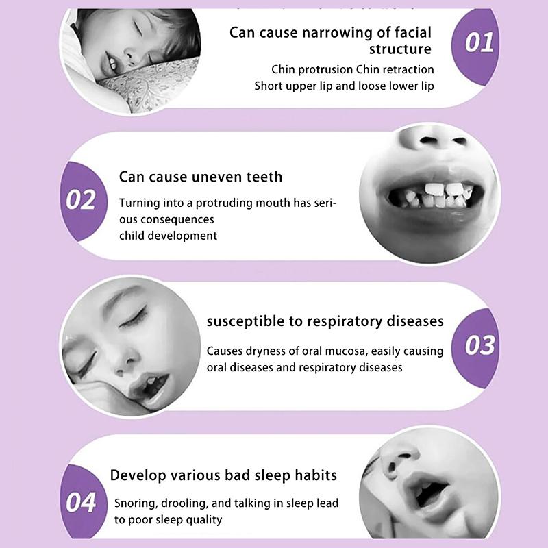 30PCS Children Anti-snoring Stickers Mouth Correction Stickers Anti-snoring Breathing Orthosis Mouth Sticker Improve Night Sleep