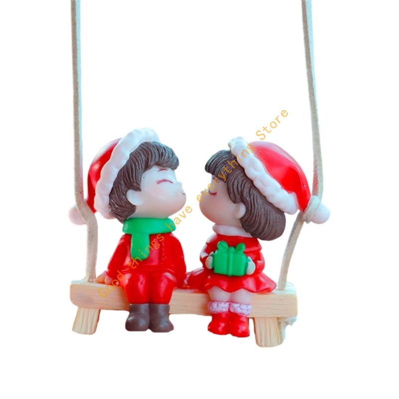 Resin Swinging Santa Christmas Decoration For Car Mirror Home Office Festival Decoration 55KF