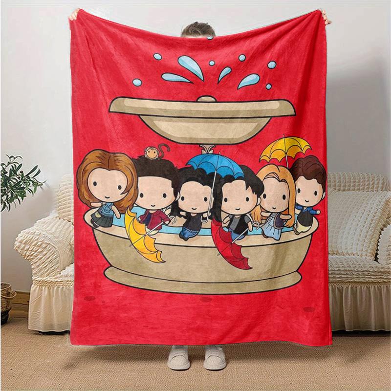 1pc s TV Show Characters Throw Blanket, Perfect for Couch, Bed .B037