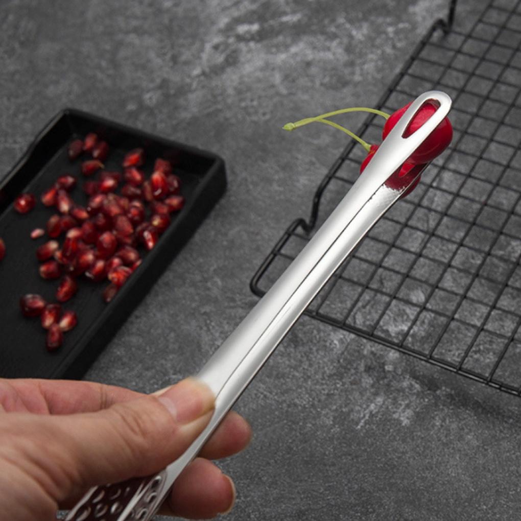 Kitchen Slim Cooking Tweezers 28cm Stainless Steel Strawberry Pasta Tongs