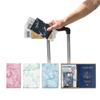 Marble Leather PU Passport Holder Wallet with Single Pocket Stitching