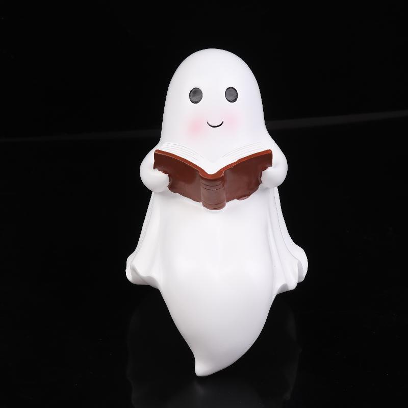 

Декор Призрак на Хэллоуин Ночник Хэллоуинские Украшения В помещении Фигурка Призрак Читающий Книгу Подарки для Любителей Книг Украшения для Стола