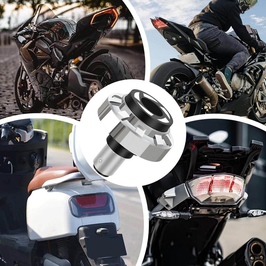LED Lights For Motorcycles Waterproof Motorcycle Rear Light Colorful Warning Flash Lamp For ATV Night Riding Scooter Outdoor
