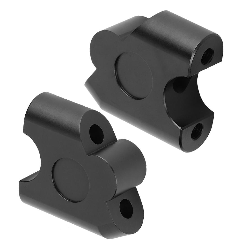 Adattatore per montaggio con spostamento posteriore del morsetto del manubrio del riser del manubrio universale per moto da 22 mm (Nero)