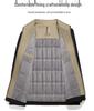 2025 Autumn/Winter Men's Cotton Business Jacket - Thick, Loose Dad Coat with Stand Collar for Casual Wear