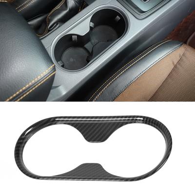 Carbon Fiber Style Cup Holder Cover Trim Car Interior Accessories Replacement for Ford Ranger T6 P375 2015‑2021