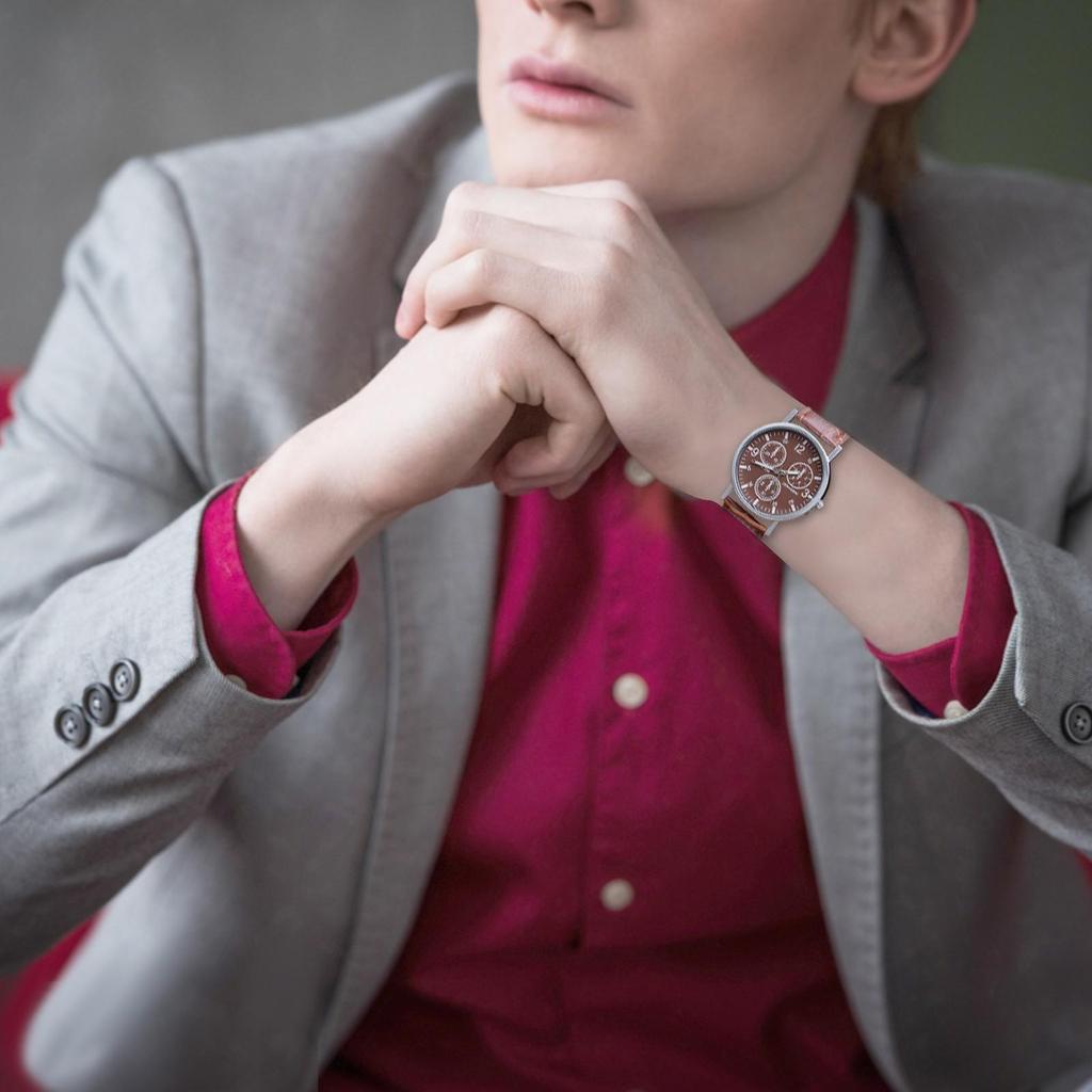 Pánské hodinky Three Eye WATCH QUARTZ Hodinky s modrým skleněným páskem