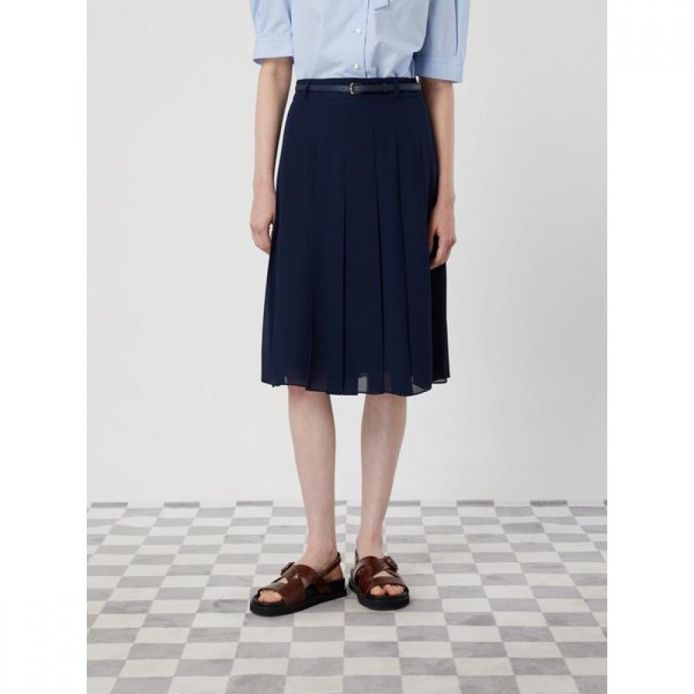 Cc Collect. Inverted Pleats Midi Skirt C252msd035