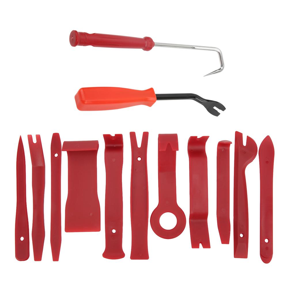 13pcs set Car Auto Trim Removal Tool Kit Red with 5in Screw Driver  Oil Seal Fastener Remover Oxford Bag